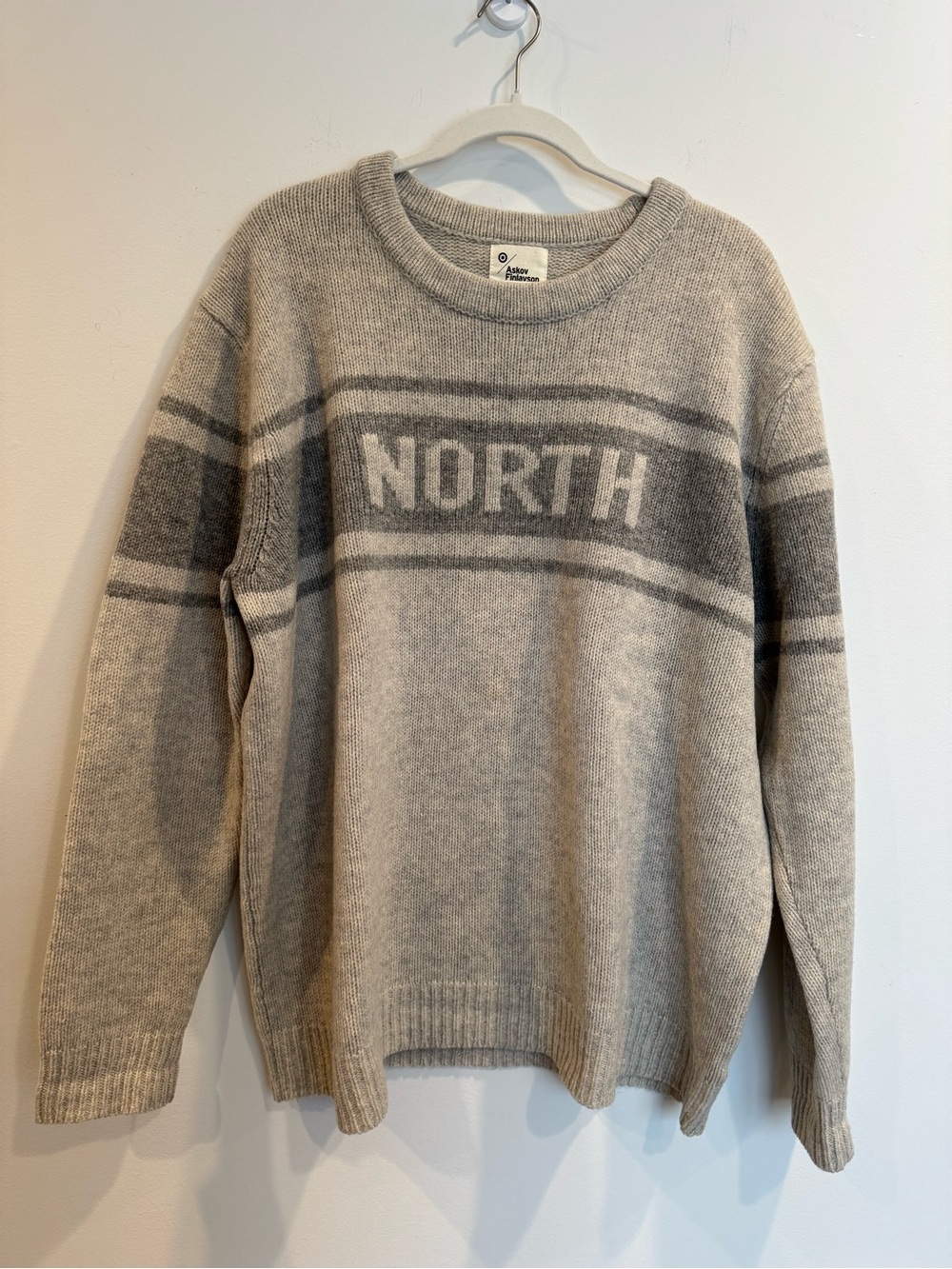 🐑 Askov Finlayson 100% Lambs Wool Sweater XXL Nordic cozy cabincore ski oversize